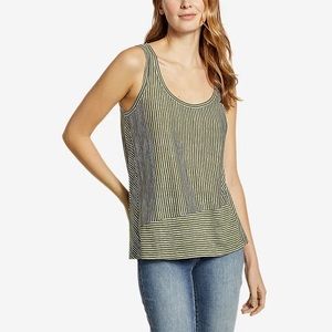 Eddie Bauer Striped Olive Tank